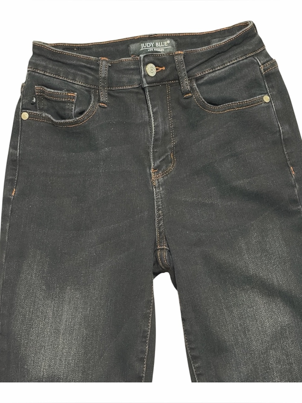 Judy Blue Jeans Women's Size Black Cropped Straight Leg Raw Hem - Picture 9 of 13